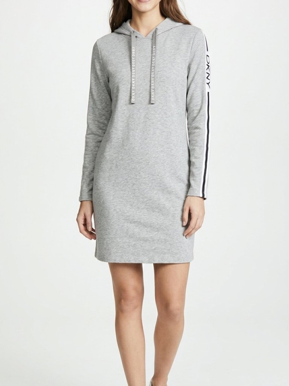 Nicely used: DKNY Hoodie Dress PS Ptp 17, length 24 no call outs.